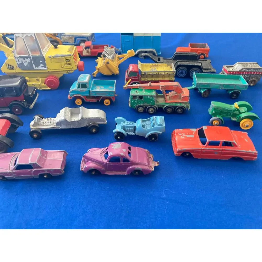 VTG Diecast Corgi Rio Tootsie Matchbox Lesney Toy Lot Bundle Wooden Wheel Others